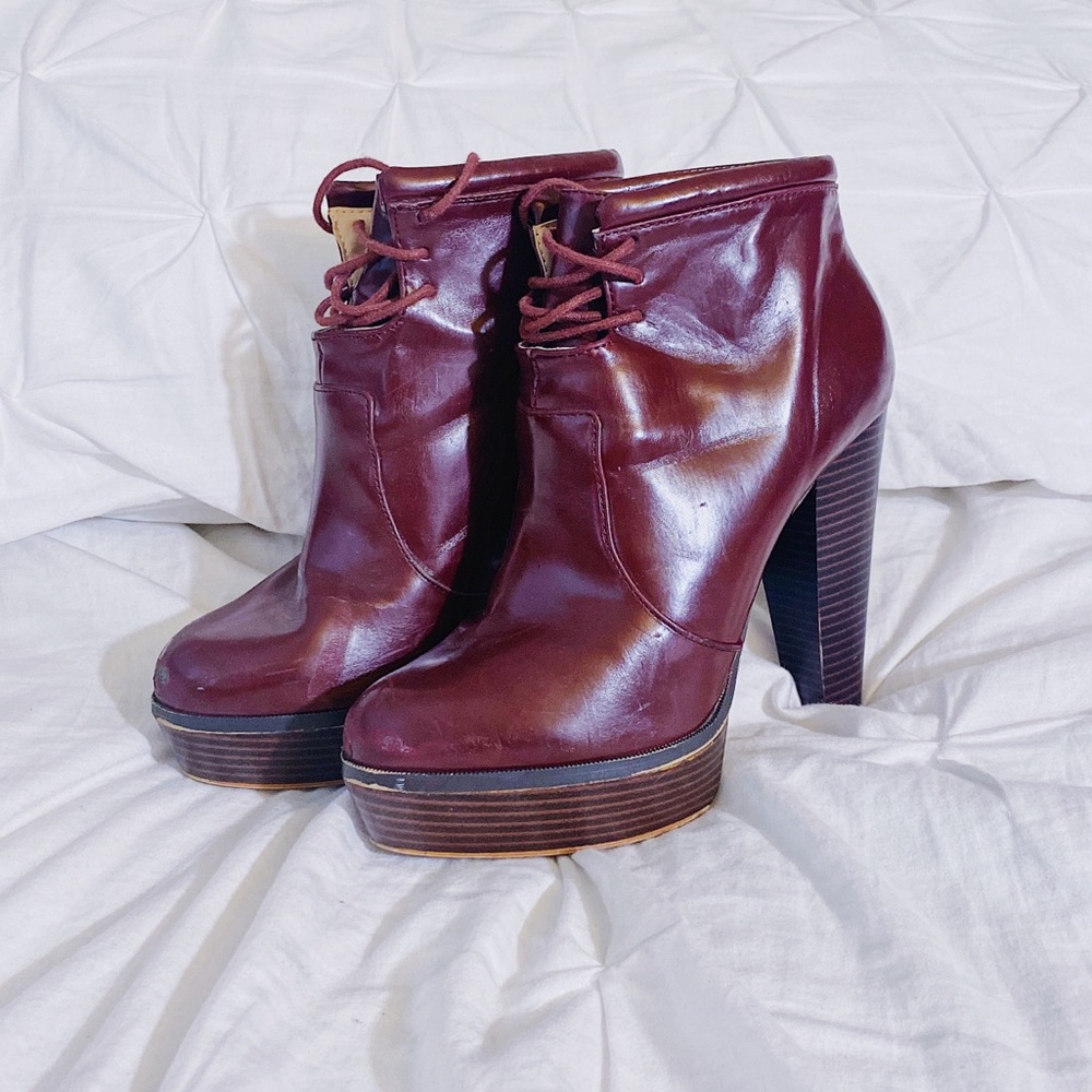 Burgundy 6inch Heel boots
